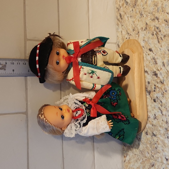 Vintage Lalka w Stroju Polish Dolls with Stand - Picture 8 of 8